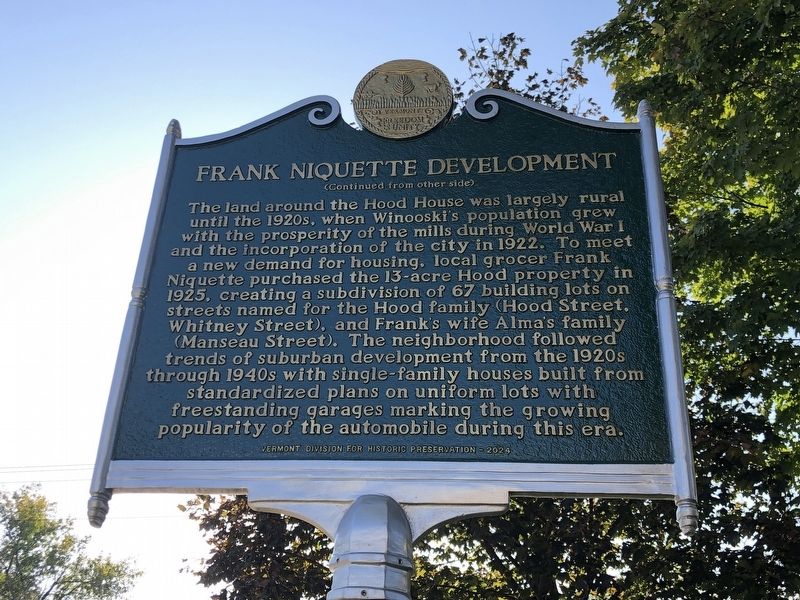 Frank Niquette Development side of Marker image. Click for full size.