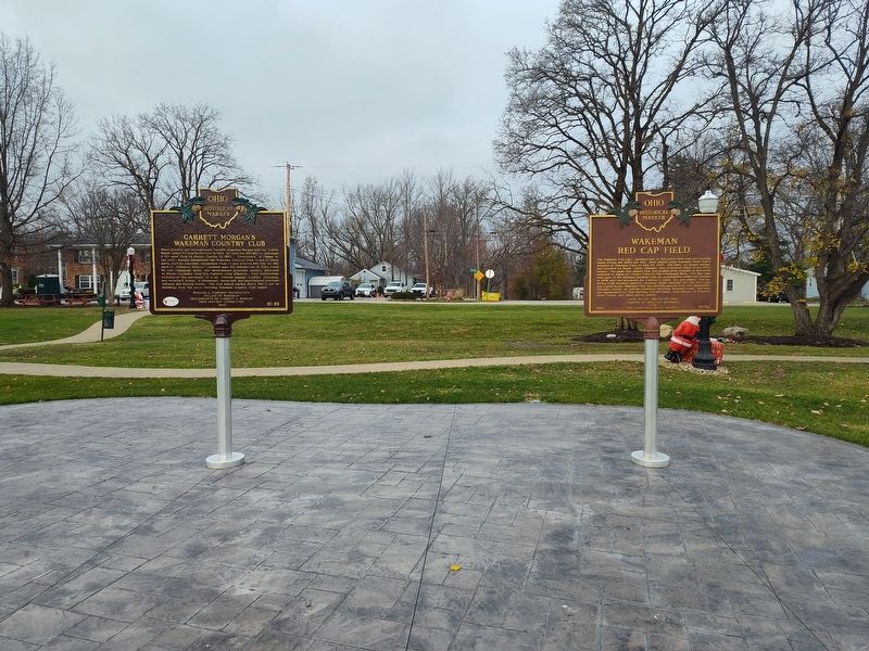 Garrett Augustus Morgan (1877-1963) / Garrett Morgan's Wakeman Country Club Marker. Click for full size. Garrett Augustus Morgan (1877-1963) / Garrett Morgan's Wakeman Country Club Marker image. Click for full size.
