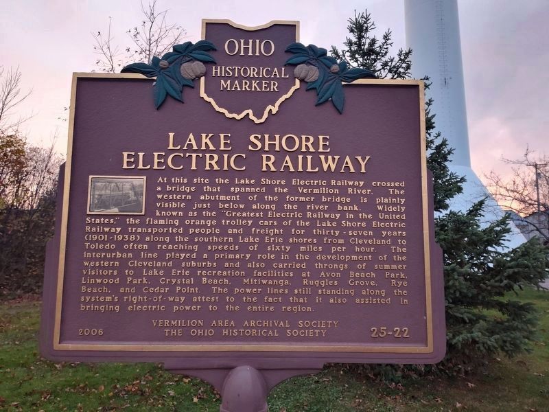 Lake Shore Electric Railway Marker image. Click for full size.