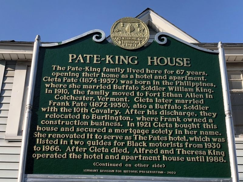 Pate-King House side of marker. Click for full size. Pate-King House side of marker image. Click for full size.