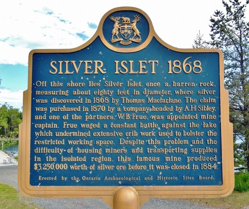Silver Islet 1868 Marker image. Click for full size.