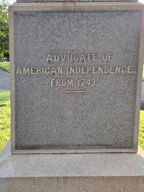 Rev. Alexander Craighead Cenotaph (east side). Click for full size. Rev. Alexander Craighead Cenotaph (east side) image. Click for full size.