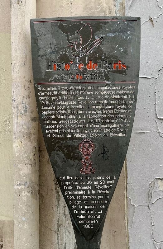 La Folie Titon Marker image. Click for full size.