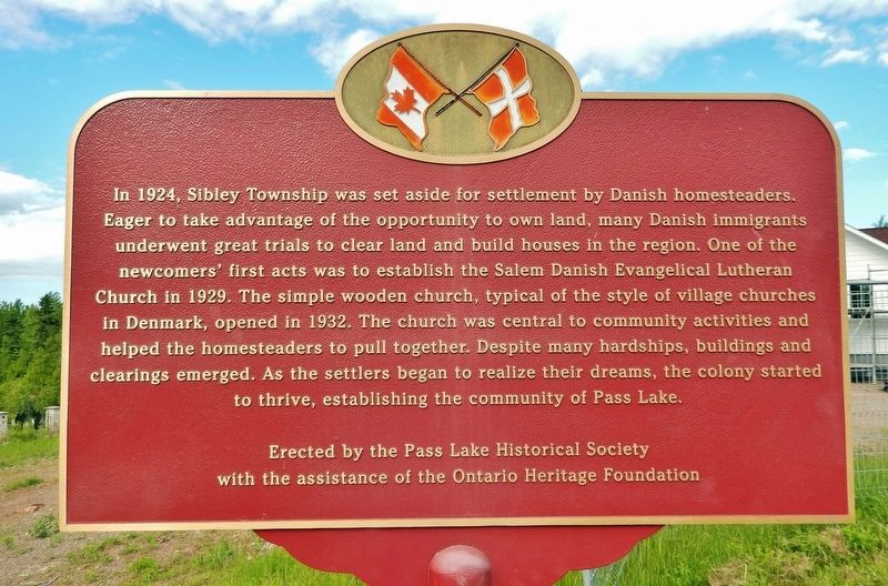 Salem Danish Evangelical Lutheran Church Marker image. Click for full size.