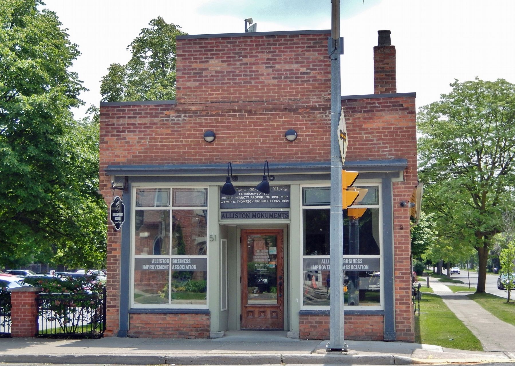 The Alliston Monument Works (<i>north/front elevation</i>). Click for full size. The Alliston Monument Works (<i>north/front elevation</i>) image. Click for full size.
