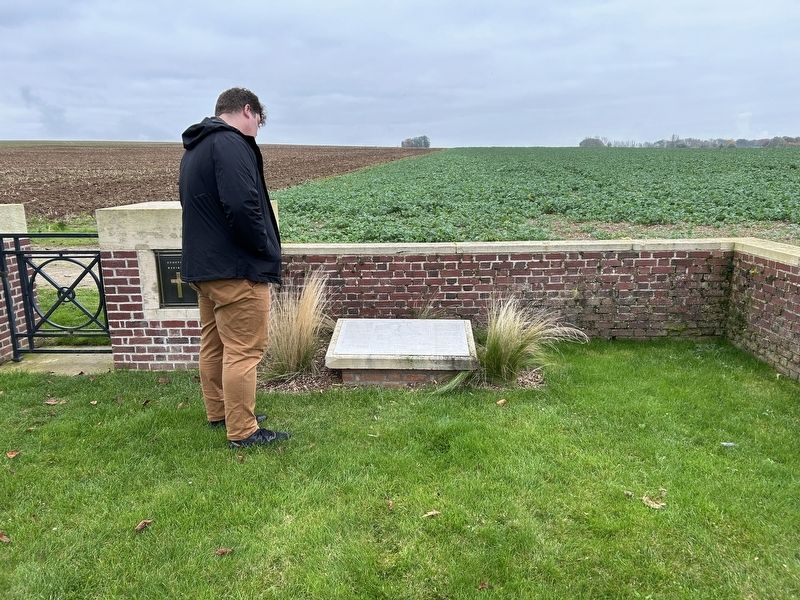 Fricourt New Military Cemetery Marker image. Click for full size.