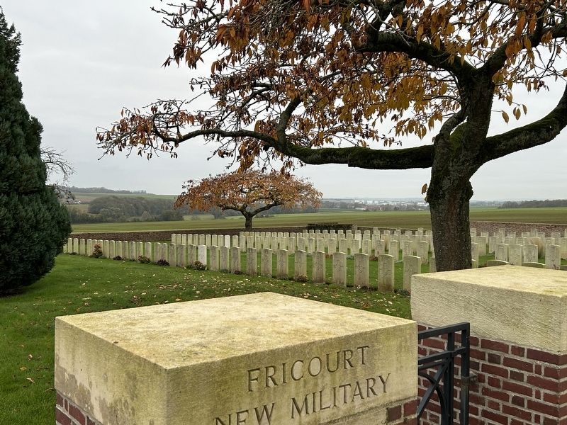 Fricourt New Military Cemetery Marker image. Click for full size.