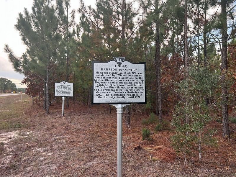 Hampton Plantation Marker (relocated) image. Click for full size.