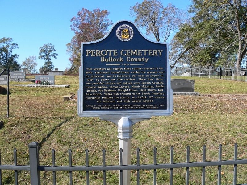 Perote Cemetery Marker image. Click for full size.
