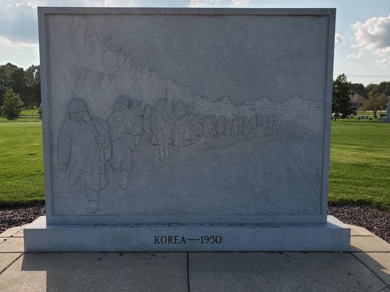 The Chosin Reservoir Memorial (central panel). Click for full size. The Chosin Reservoir Memorial (central panel) image. Click for full size.