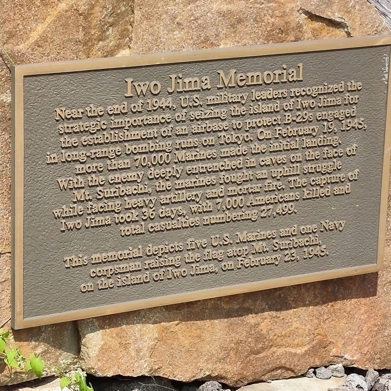 Iwo Jima Memorial Marker. Click for full size. Iwo Jima Memorial Marker image. Click for full size.
