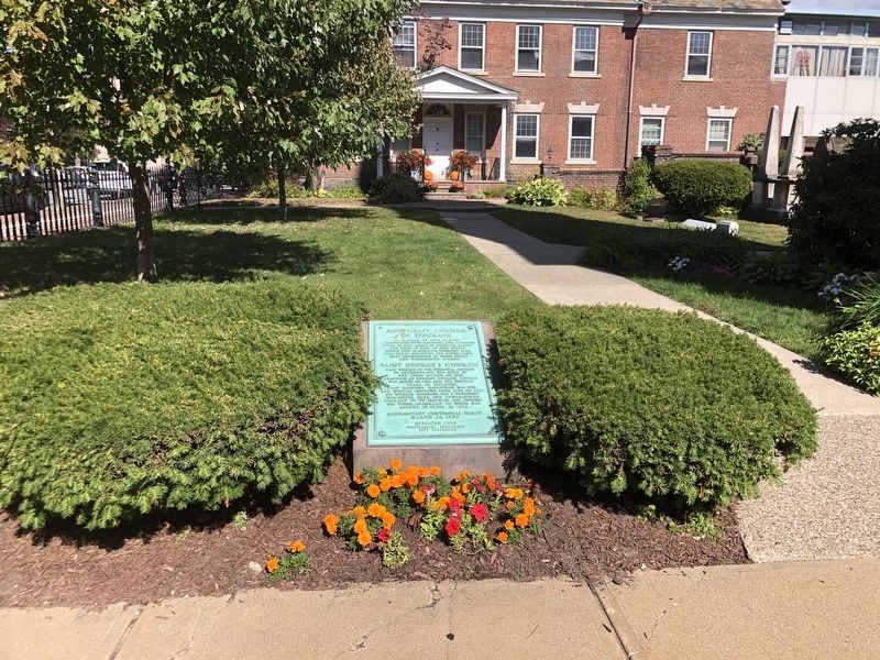 Northeast Corner of Stockade / Saint George's Church Marker image. Click for full size.