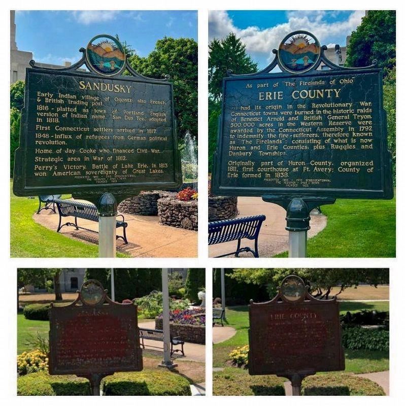 Sandusky / Erie County Marker, After and Before. Click for full size. Sandusky / Erie County Marker, After and Before image. Click for full size.