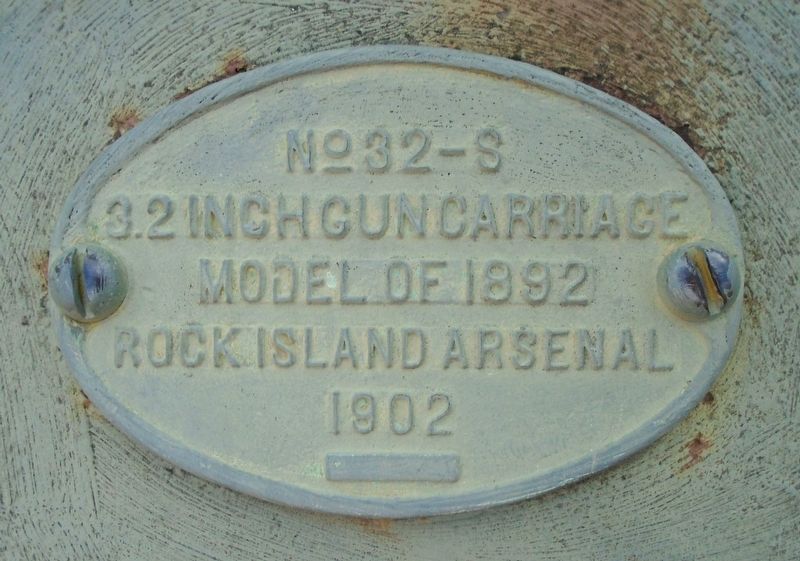 Veterans Memorial M1892 3.2inch Gun Carriage Plate. Click for full size. Veterans Memorial M1892 3.2inch Gun Carriage Plate image. Click for full size.