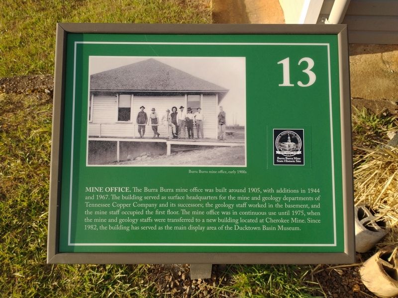 Mine Office Marker. Click for full size. Mine Office Marker image. Click for full size.