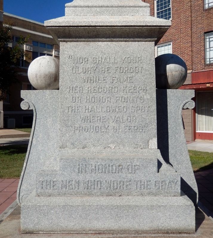 Caldwell County Confederate Monument<br>(<i>front/SE face</i>) image. Click for full size.