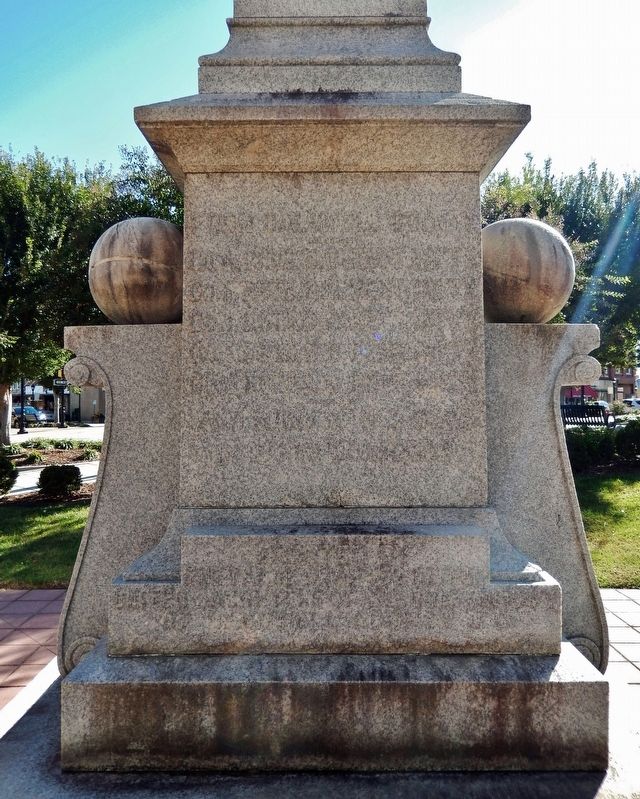 Caldwell County Confederate Monument<br>(<i>back/NW face</i>) image. Click for full size.