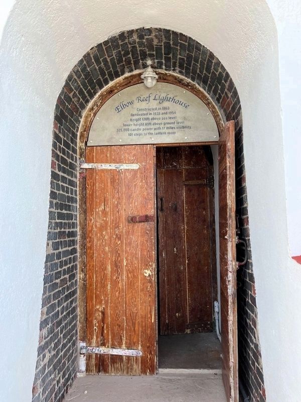 Elbow Reef Lighthouse Marker and Entry Door image. Click for full size.