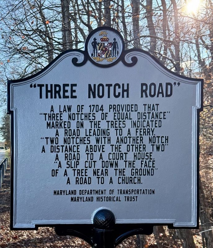 "Three Notch Road" Marker image. Click for full size.