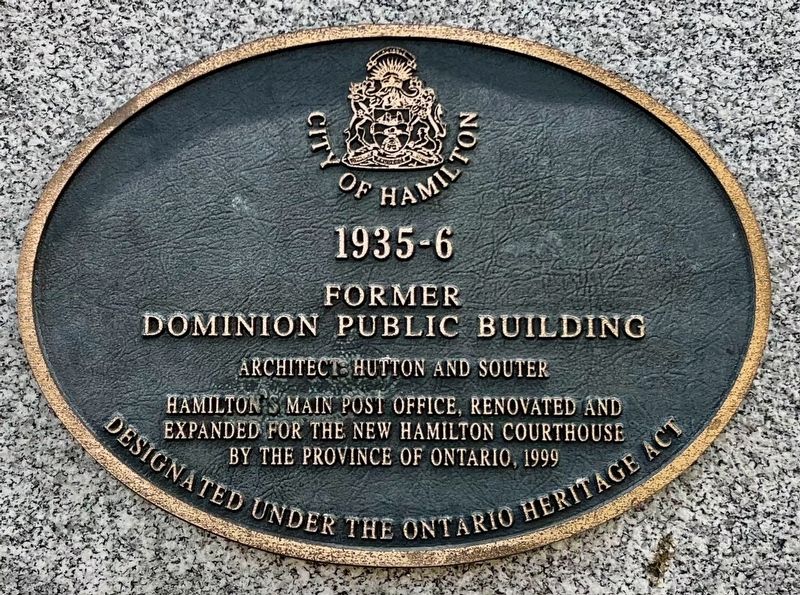 Former Dominion Public Building Marker image. Click for full size.