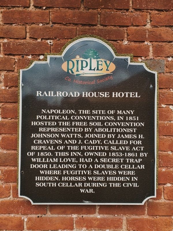Railroad House Hotel Marker image. Click for full size.