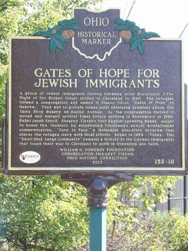 Gates of Hope for Jewish Immigrants Marker. Click for full size. Gates of Hope for Jewish Immigrants Marker image. Click for full size.