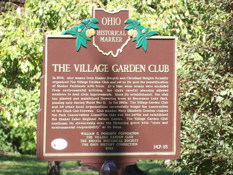 The Village Garden Club Marker. Click for full size. The Village Garden Club Marker image. Click for full size.