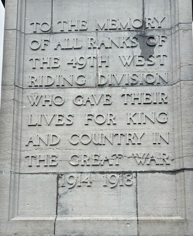 49th West Riding Division Marker. Click for full size. 49th West Riding Division Marker image. Click for full size.
