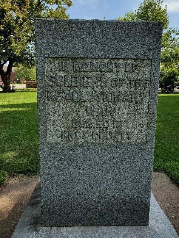 Knox County Soldiers Monument Marker, Revolutionary War image. Click for full size.