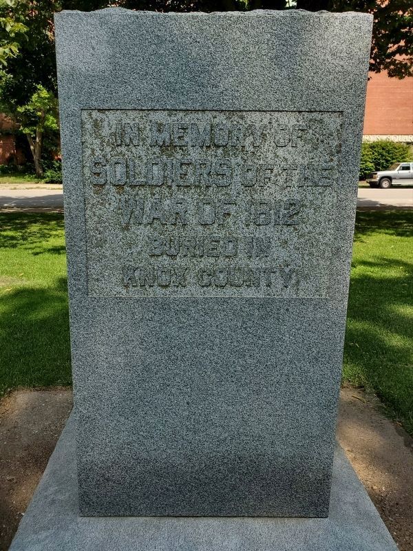 Knox County Soldiers Monument Marker, War of 1812 image. Click for full size.