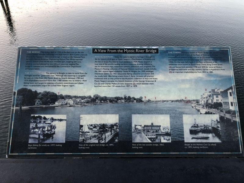 A View From the Mystic River Bridge Marker. Click for full size. A View From the Mystic River Bridge Marker image. Click for full size.