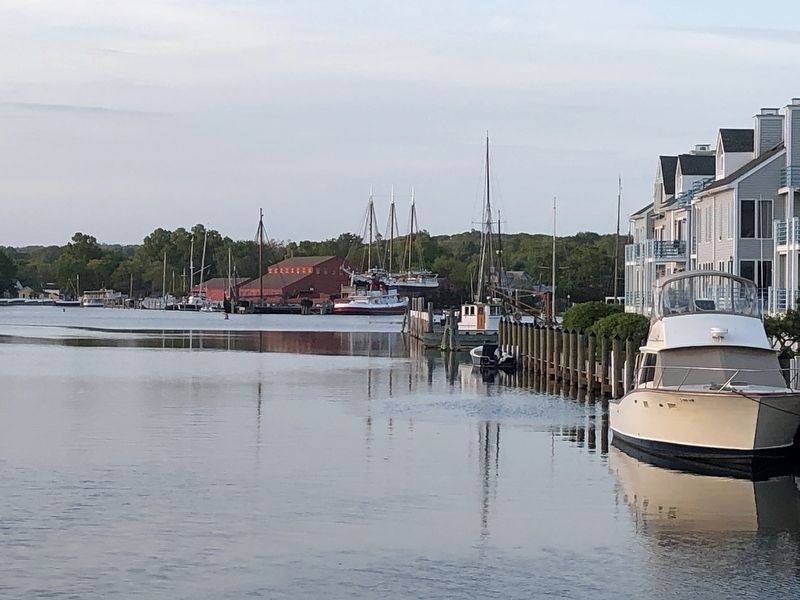 Looking north towards Mystic Seaport Museum.. Click for full size. Looking north towards Mystic Seaport Museum. image. Click for full size.