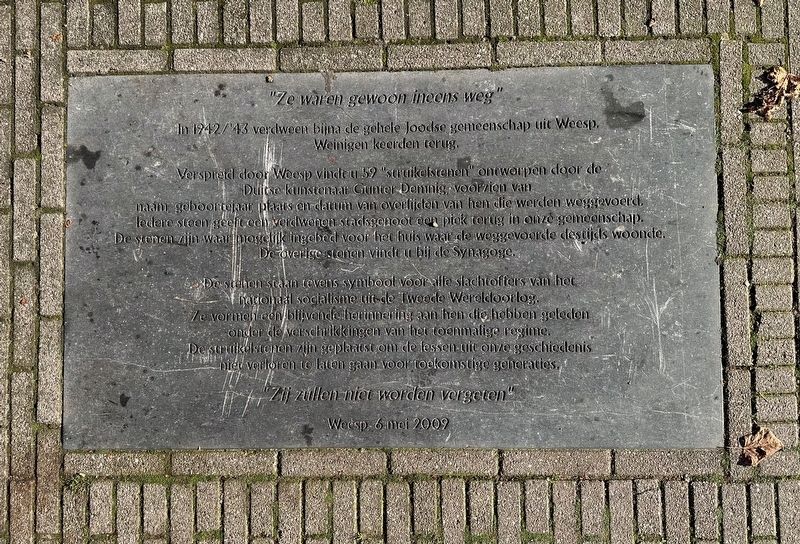 “Ze waren gewoon ineens weg” / “They were just suddenly gone” Marker. Click for full size. “Ze waren gewoon ineens weg” / “They were just suddenly gone” Marker image. Click for full size.