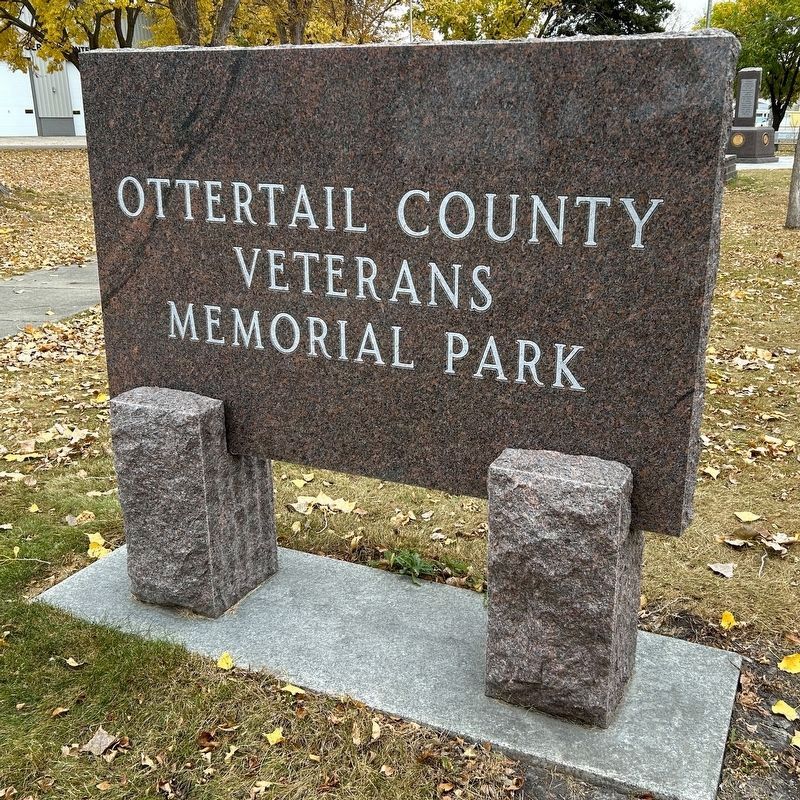 Ottertail County Veterans Memorial Park Sign image. Click for full size.
