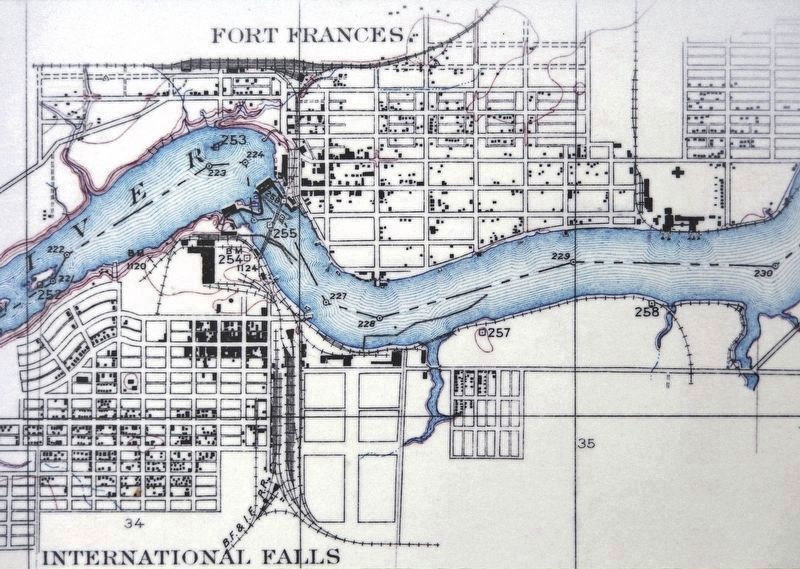 Marker detail: Detail of Map of Fort Frances and Rainy River District, ca. 1950. Click for full size. Marker detail: Detail of Map of Fort Frances and Rainy River District, ca. 1950 image. Click for full size.