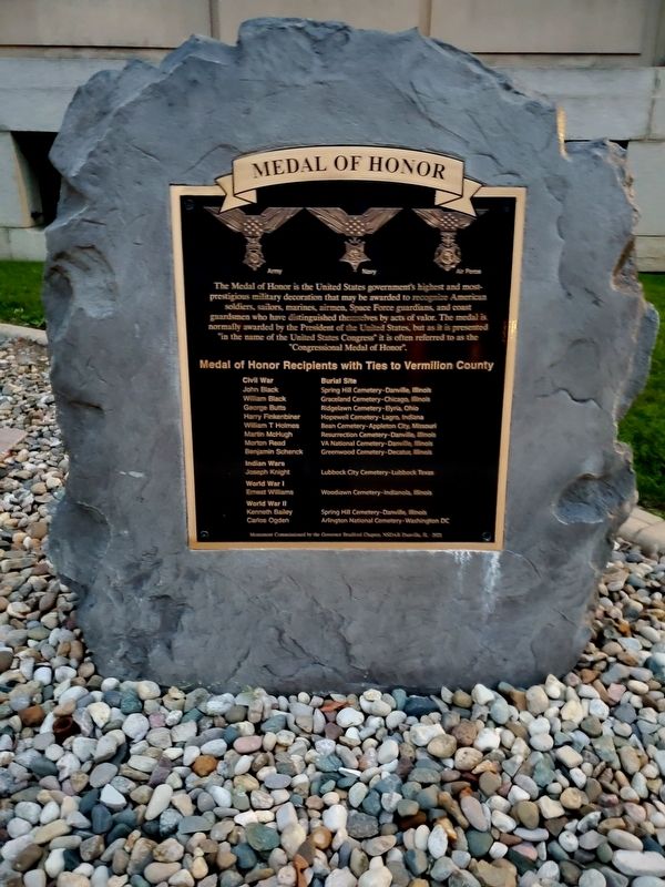 Vermillion County Medal of Honor Recipients Marker image. Click for full size.