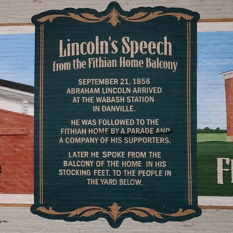 Lincoln's Speech Marker image. Click for full size.