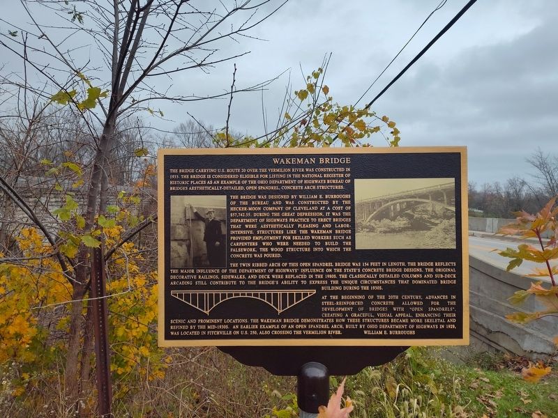 Wakeman Bridge Marker. Click for full size. Wakeman Bridge Marker image. Click for full size.