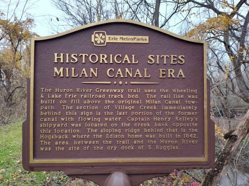 Historical Sites Milan Canal Era Marker image. Click for full size.