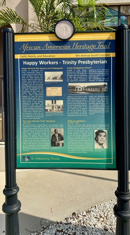 Happy Workers - Trinity Presbyterian Marker image. Click for full size.