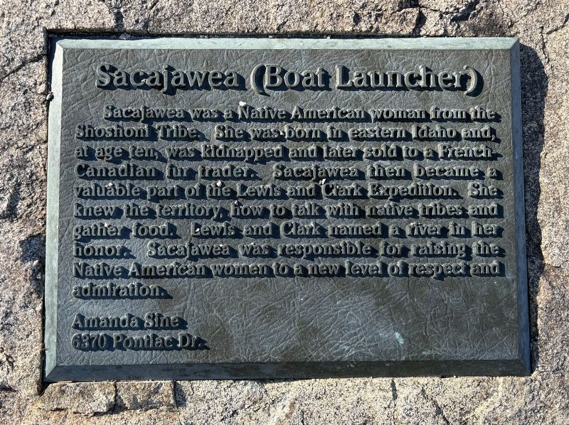 Sacajawea (Boat Launcher) Marker image. Click for full size.