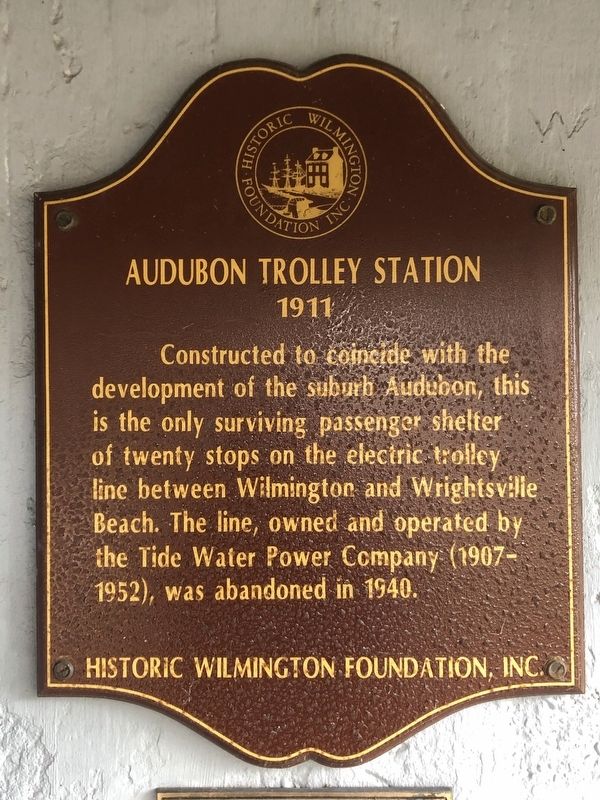 Audubon Trolley Station Marker. Click for full size. Audubon Trolley Station Marker image. Click for full size.