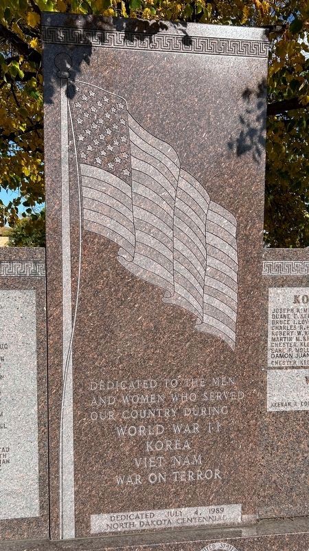 Richland County Courthouse Veterans Memorial Marker image. Click for full size.