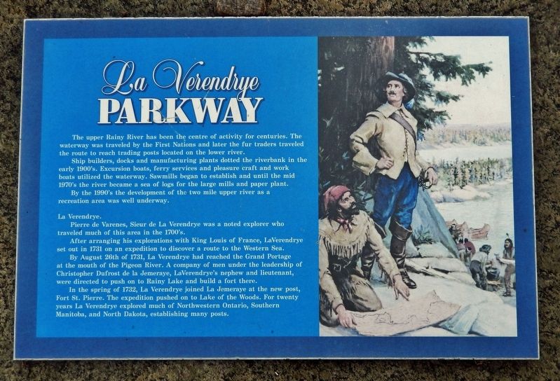 La Verendrye Parkway Marker. Click for full size. La Verendrye Parkway Marker image. Click for full size.
