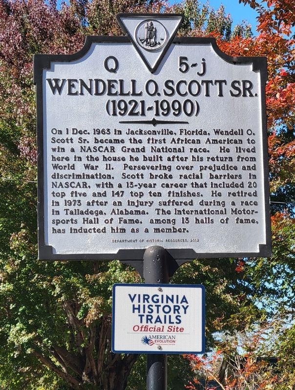 Wendell O. Scott Sr. Marker image. Click for full size.