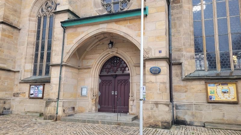 The entrance to the Holy Trinity City Church and Marker. Click for full size. The entrance to the Holy Trinity City Church and Marker image. Click for full size.