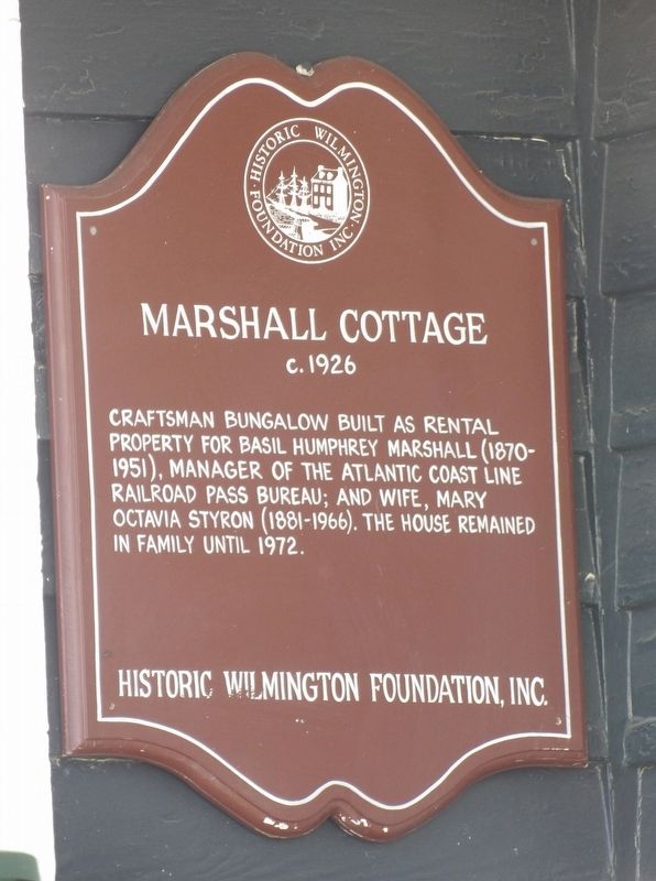 Marshall Cottage Marker. Click for full size. Marshall Cottage Marker image. Click for full size.