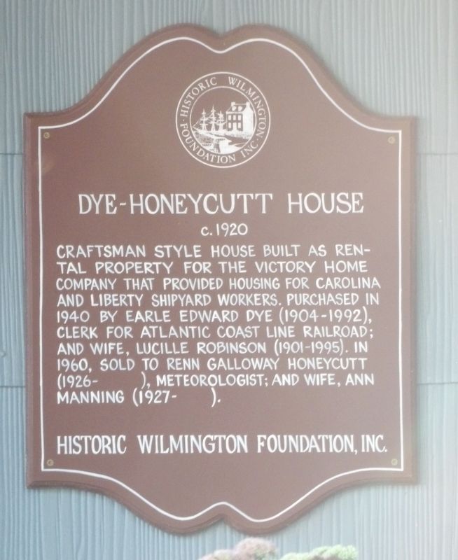 Dye-Honeycutt House Marker image. Click for full size.