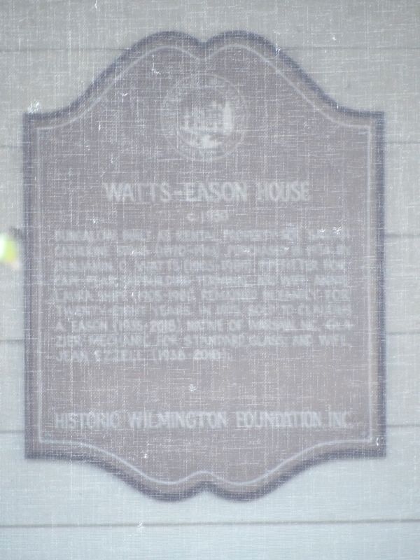 Watts-Eason House Marker image. Click for full size.