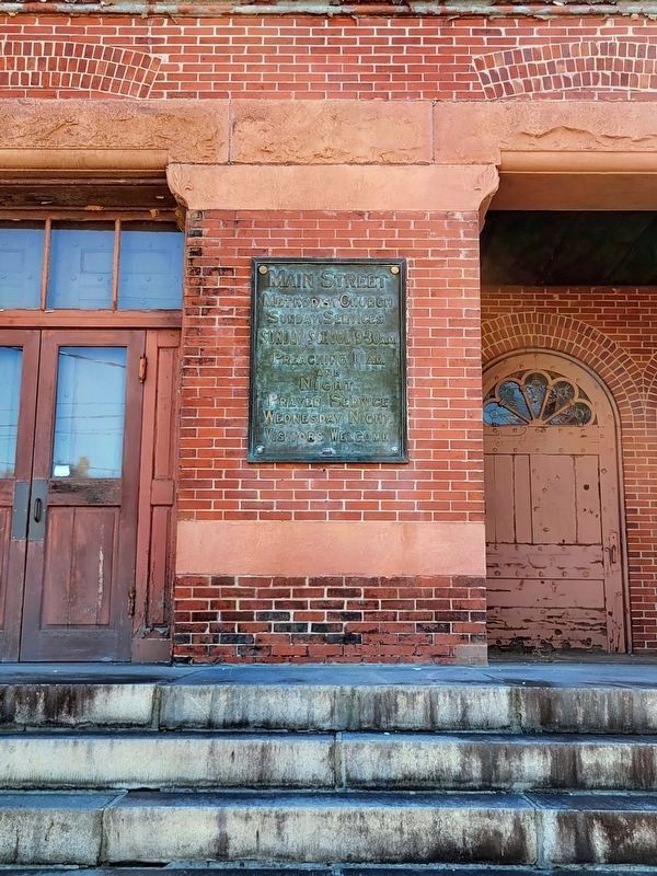 Main Street Methodist Episcopal Church Sign. Click for full size. Main Street Methodist Episcopal Church Sign image. Click for full size.